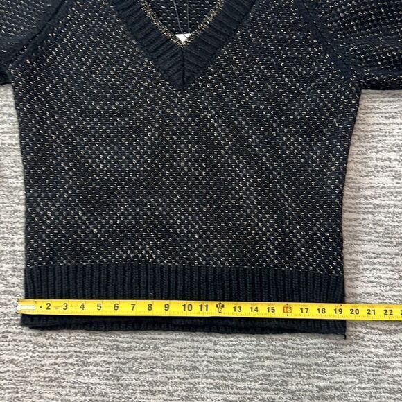 NWT Veronica Beard Mirnie Metallic V-Neck Sweater Relaxed Oversized XL - Picture 12 of 17